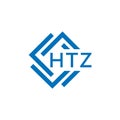 HTZ letter logo design on white background. HTZ creative circle letter logo HTZ letter design Royalty Free Stock Photo