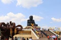 Hua Hin, THAILAND - January 25, 2020: Big Buddha Statue at Wat Huay Mongkol Temple the famous landmark in Thailland Royalty Free Stock Photo