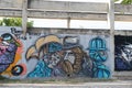 HUA HIN , THAILAND - May30, 2015 :Graffiti abandoned old factory s