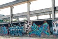 HUA HIN ,THAILAND - May30,2015 :Graffiti abandoned old factory s
