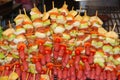 Hua Hin, Thailand: Sizzling Shish-kebobs Royalty Free Stock Photo