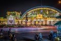 Hua Lamphong railway station or Bangkok Grand Central Terminal Railway Station at night.