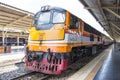 Hua Lamphong Railway Station Trains stop at stations for passengers traveling