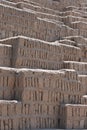 Huaca Pucllana pyramid with stacked adobe bricks, Miraflores district LimaP eru