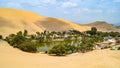 Huacachina desert oasis. Ica, Peru Royalty Free Stock Photo