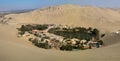 Huacachina oasis landscape Royalty Free Stock Photo