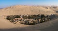 Huacachina oasis panorama Royalty Free Stock Photo