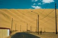 road to The Huacachina Oasis, in the desert sand dunes near the city of Ica, Peru Royalty Free Stock Photo