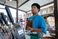 HUAHIN, Thailand : Man cooking desert