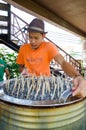 HUAHIN, Thailand : Man selling Icecream