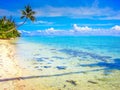 Huahine Tropical paradise, Idyllic turquoise beach in French Polynesia, Tahiti