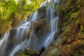 Huai Lao Waterfall in rain forest at Loei Province in Thailand , Soft focus Royalty Free Stock Photo