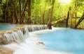 Huai Mae Kamin Waterfall Royalty Free Stock Photo