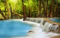 Huai Mae Kamin Waterfall Royalty Free Stock Photo