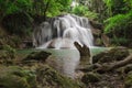 The Huai Mae Kamin waterfall Royalty Free Stock Photo