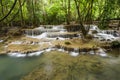 Huai Mae Kamin Waterfall in Kanchanaburi,Thailand Royalty Free Stock Photo