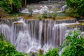 Huai-mae-kha-min waterfall beautiful 4th floor waterfall in national park of Kanchanaburi Thailand