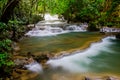 Huai-mae-kha-min waterfall beautiful 1th floor waterfall in national park of Kanchanaburi Thailand