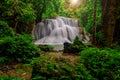 Huai-mae-kha-min waterfall Beautiful waterwall in nationalpark of Kanchanaburi province, ThaiLand Royalty Free Stock Photo