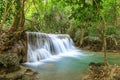 Huai Mae Khamin Waterfall, Khuean Srinagarindra National Park, Kanchanaburi, Thailand Royalty Free Stock Photo