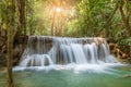 Huai Mae Khamin Waterfall, Khuean Srinagarindra National Park, Kanchanaburi, Thailand Royalty Free Stock Photo