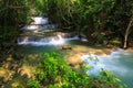 Huai Mae Khamin Waterfall Khuean Srinagarindra National Park,tropical forest,beautiful waterfall and popular with tourists for a