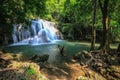 Huai Mae Khamin Waterfall Khuean Srinagarindra National Park,tropical forest,beautiful waterfall and popular with tourists for a