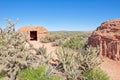 A Hualapai teepee sits on the prairie at the Grand Canyon South Rim