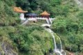 Changchun Eternal Spring Shrine in Taroko National Park, Xiulin, Hualien, Taiwan Royalty Free Stock Photo