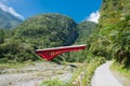 Shakadang Bridge view from Xiaozhuilu Trail. a famous tourist spot in Taroko National Park, Xiulin, Hualien, Taiwan