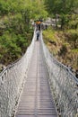 Suspension Bridge near Yuewangting Yuewang Pavilion at Taroko National Park. a famous tourist spot in Xiulin, Hualien, Taiwan