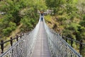 Suspension Bridge near Yuewangting Yuewang Pavilion at Taroko National Park. a famous tourist spot in Xiulin, Hualien, Taiwan