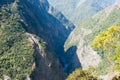 Beautiful scenic view from Zhuilu Cliff in Taroko National Park, Xiulin, Hualien, Taiwan Royalty Free Stock Photo