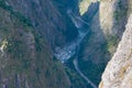 Beautiful scenic view from Zhuilu Cliff in Taroko National Park, Xiulin, Hualien, Taiwan Royalty Free Stock Photo