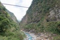 Beautiful scenic view from Zhuilu Cliff in Taroko National Park, Xiulin, Hualien, Taiwan Royalty Free Stock Photo