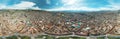 Huamanga, AYACUCHO, PERU. 360 degree panorama of the main square and its great catedral. Plaza de Armas Ayacucho