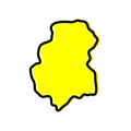Huambo province of Angola vector map design