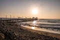 Huanchaco Beach and pier - Trujillo, Peru Royalty Free Stock Photo