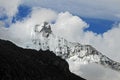 Huandoy mountain peak in the peruvian Cordillera Blanca