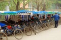 Huang Long Xi, China: Pedicab Taxicabs