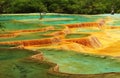 Huanglong five color lake Royalty Free Stock Photo