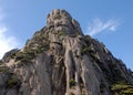 Huangshan Mountain in Anhui Province, China. The summit of Lotus Peak, the highest point of Huangshan Royalty Free Stock Photo