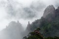 Huangshan (yellow mountain) and pine tree on the top, Huang Shan, China. Royalty Free Stock Photo