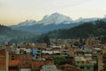 Huaraz city and Huascaran peak views Royalty Free Stock Photo