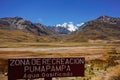 Huaraz/Peru - Oct.10.19: `Pumapampa Recreation Zone, sparkling water`, way to Pastoruri Glacier