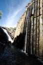 Waterfalls and basaltic prisms at Huasca de Ocampo, Hidalgo, Mexico.