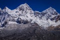 Huascaran Mountain massif in Cordillera Blanca, snowcapped Andes, Ancash, Peru