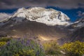 Huascaran Mountain massif in Cordillera Blanca, snowcapped Andes, Ancash, Peru