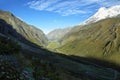 Huascaran peak from Punta Olimpica pass, Peru Royalty Free Stock Photo