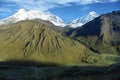 Huascaran peak from Punta Olimpica pass, Peru Royalty Free Stock Photo